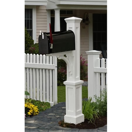 Lawnitator 5813W Newport Plus Mailbox Post- White LA2621740